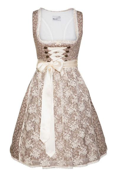 Midi Dirndl Eluisa, stein/creme