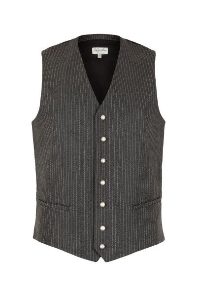 Trachten Vest 1, grey/black