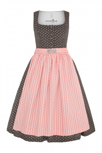 Midi Dirndl Kitzingen, khaki/rosa