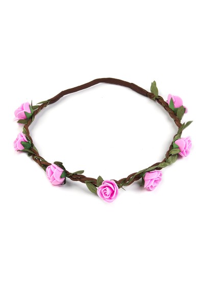 Trachten Kopfband Röschen, rosa