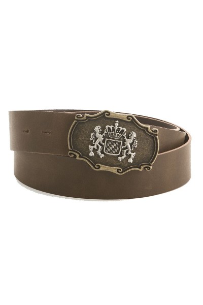 Herren Trachten Gürtel Wappen I, braun