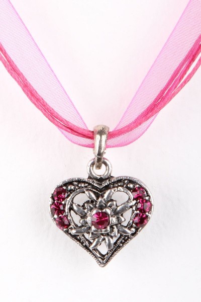 Trachtenkette Kleines Herz, pink
