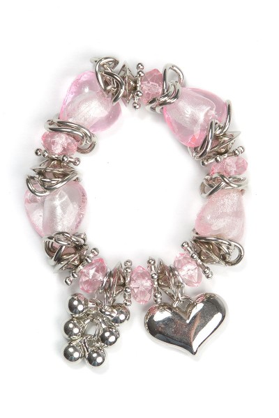 Trachtenarmband Herzdame, rosa