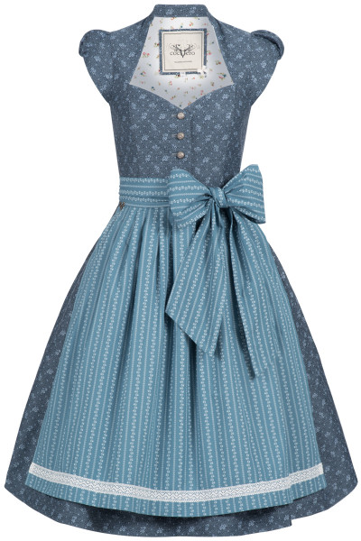 Midi Dirndl Blum, summer blue