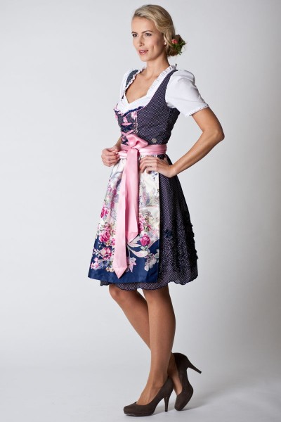 Dirndl Christina, blue/rose