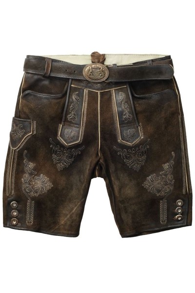 Trachten Lederhose Short Nicolas, dark brown