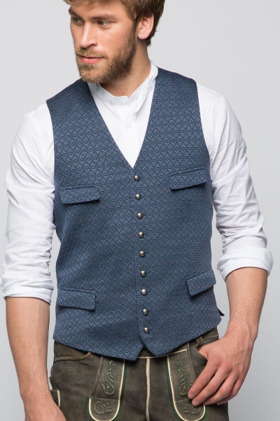 Trachten Vest Pius, smokey blue