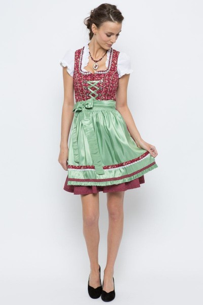 Mini Dirndl Paula Rot Grun Kruger Online Bestellen