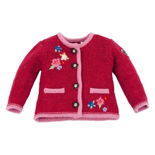 Children Trachten Jacket Patricia, red/pink