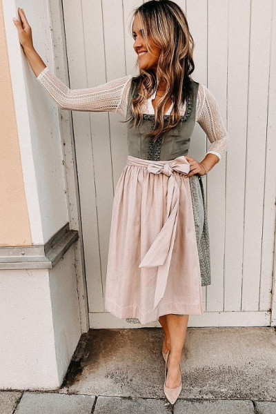 Cord-Dirndl Olivia mint blush
