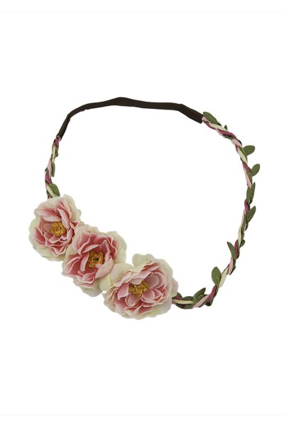 Trachten Kopfband Röschen, rosa/pink