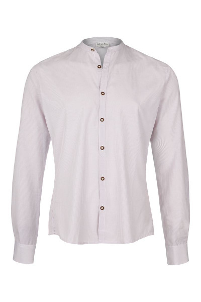 Trachten Shirt Georg, white/brown