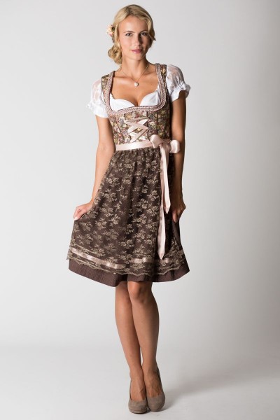 Trachten Dirndl Anika, braun/rose