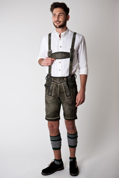 Trachtenlederhose David Short, smoke