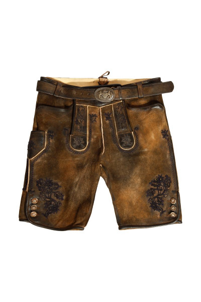 Lederhose Short Hohenberg G, antique brown/navy