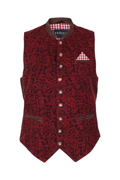 Trachten Vest Milo, dark red