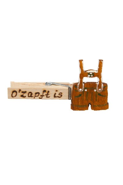 Wiesn Zwickerl "Ozapft is" Lederhose, braun