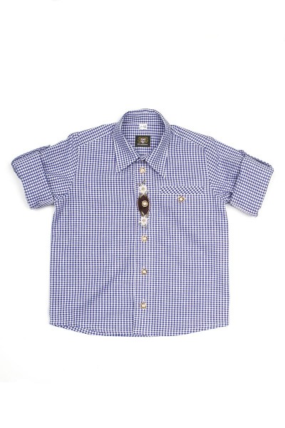 Trachtenhemd Shirt Children Matteo, dark blue