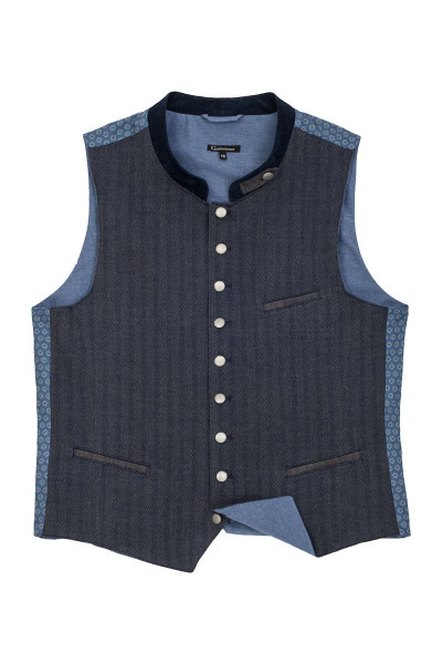 Trachten Vest August blue