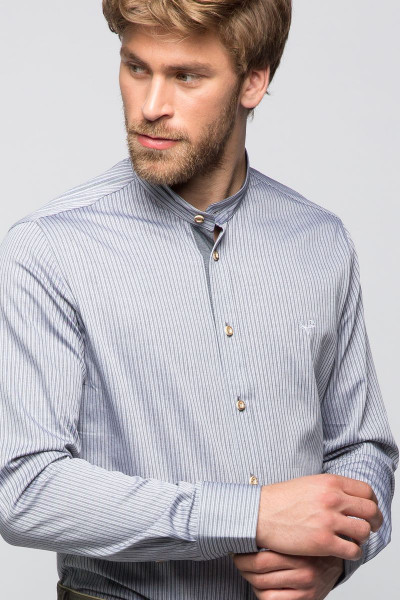 Trachten Shirt Finley, stripe grey