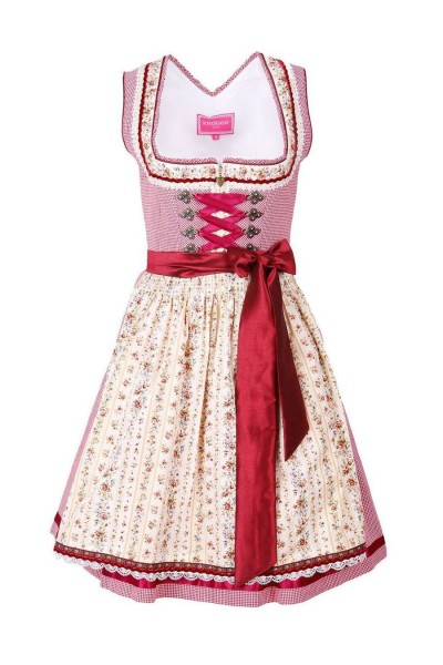 Mini Dirndl Glam Girl, red/cream