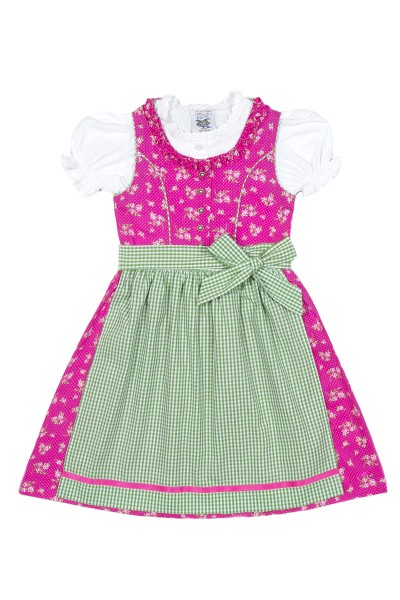 Children Dirndl Sabina, pink/green