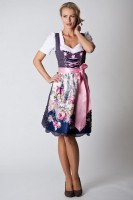 Preview: Dirndl Christina, blue/rose Preview: Dirndl Christina, blue/rose