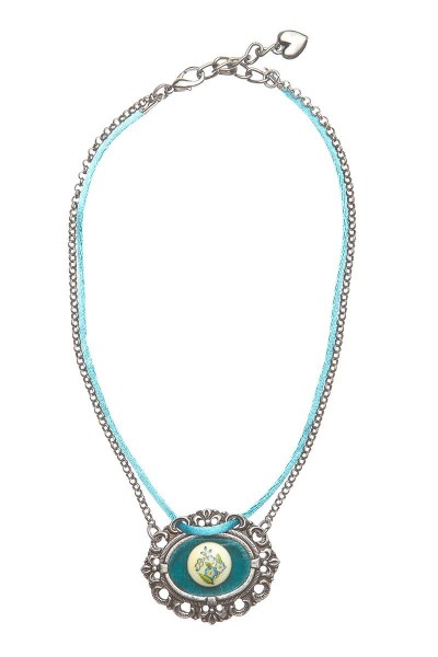 Trachtenkette Märchenzauber, silber/türkis