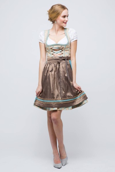 Mini Dirndl Mira, beige/blue