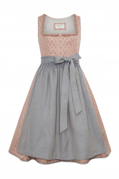 Midi Dirndl Mila, rose stripes