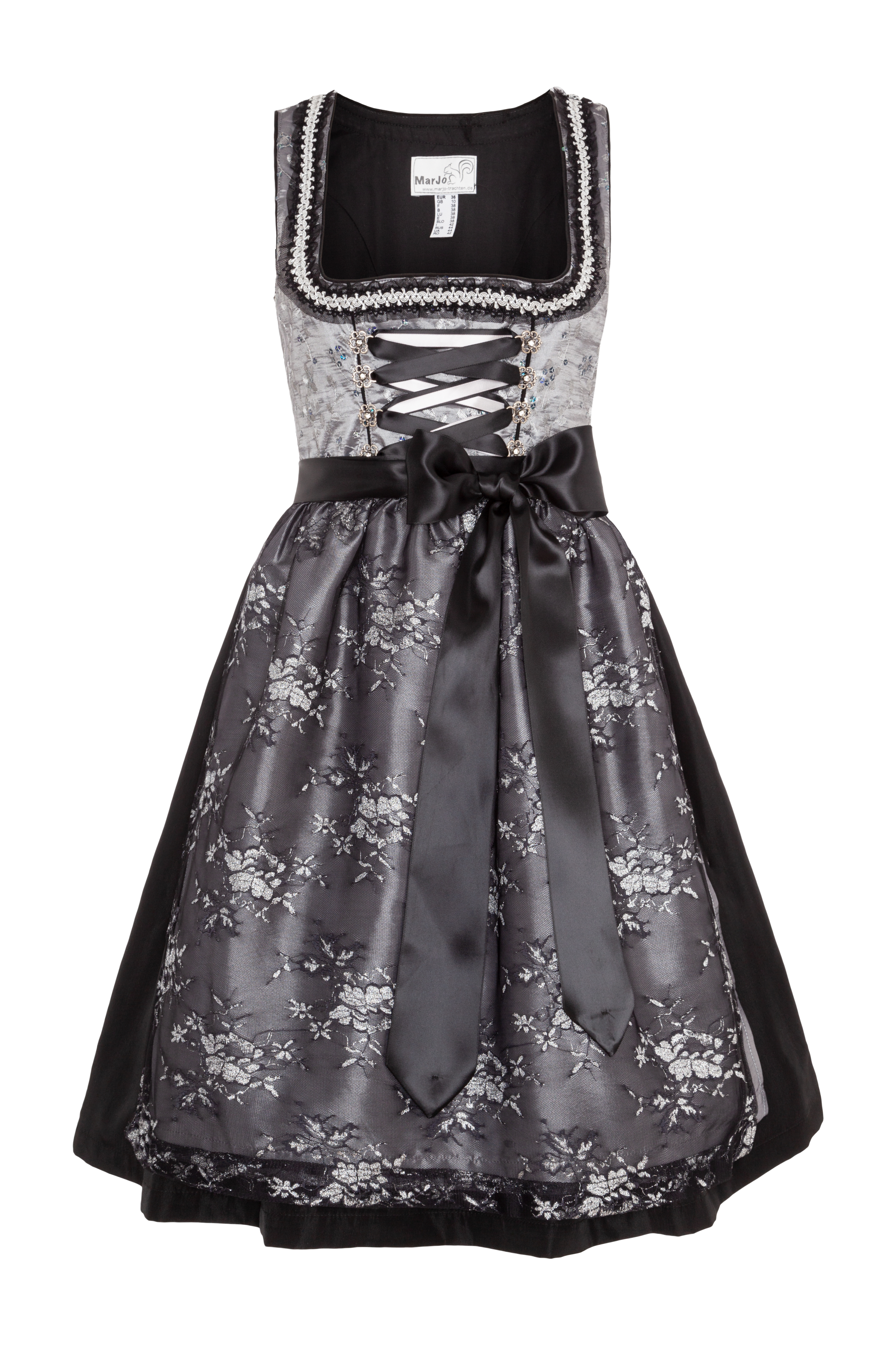 Midi Dirndl Edith in Silber von Krüger Collection