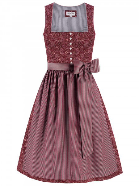 Dirndl Satina cherry red