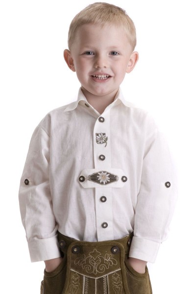 Children Trachten Shirt Simon, white