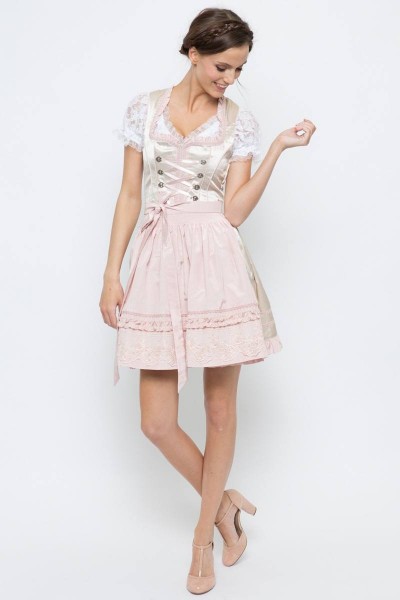 Mini Dirndl Rena, beige/rosa