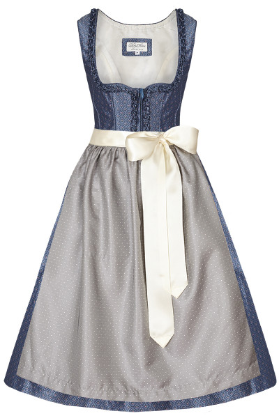 Midi Dirndl Neuhausen Splash, blue/grey