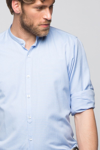 Trachten Shirt Leopold, light blue