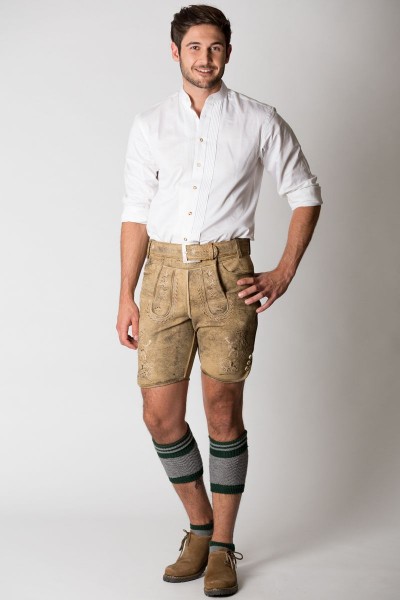 Kurze Lederhose Klaus Hellbraun Marjo Online Bestellen
