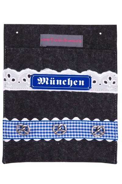 Trachtentasche Mein München, anthrazit