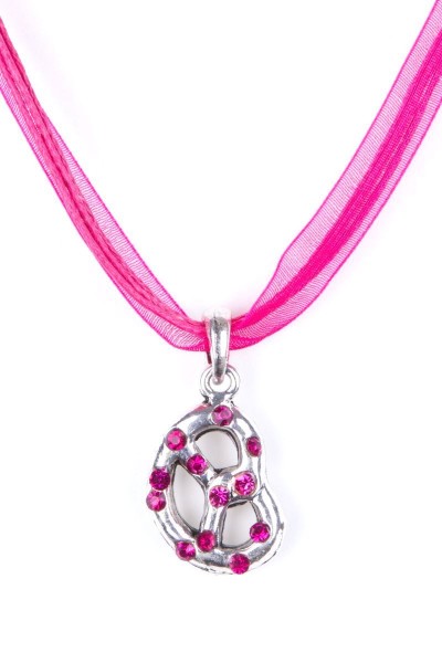 Trachtenkette Brezel, pink