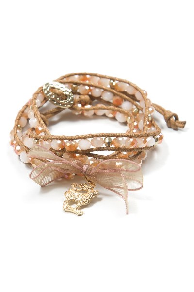 Trachten Wickelarmband "Hirscherl", braun