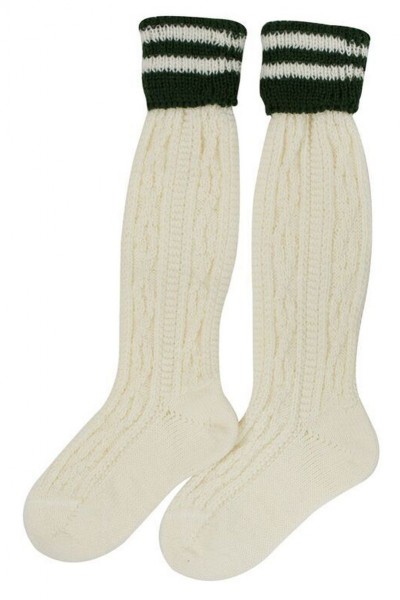 Trachten Socks, beige/dark green