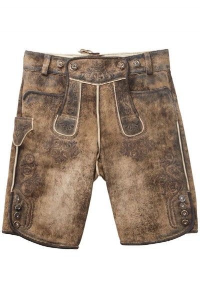 Trachtenlederhose Jörg Short, natural brown