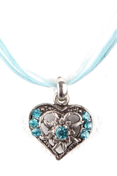 Trachtenkette Kleines Herz, hellblau