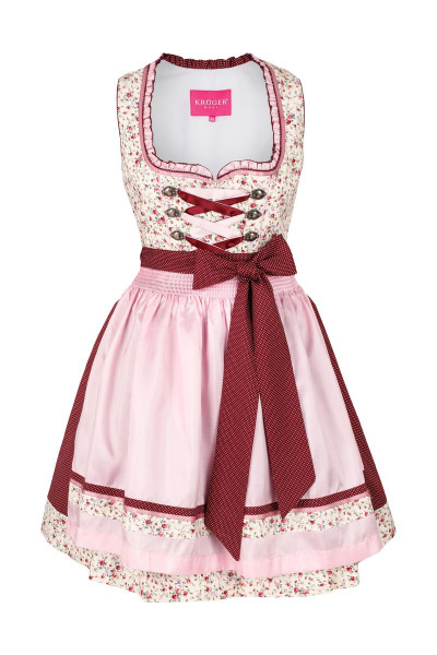 Mini Dirndl Lisa-Marie, bordeaux/rosa