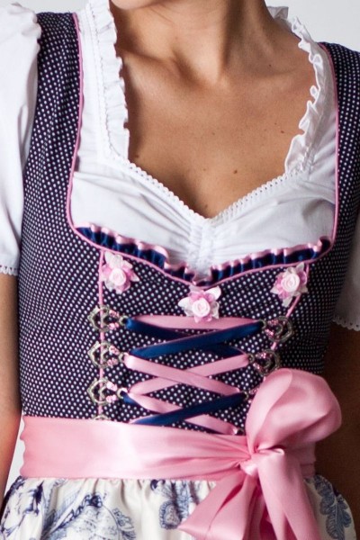 Dirndl Christina, blue/rose