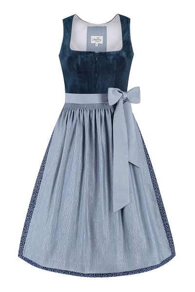 Dirndl Catherine Samt blau