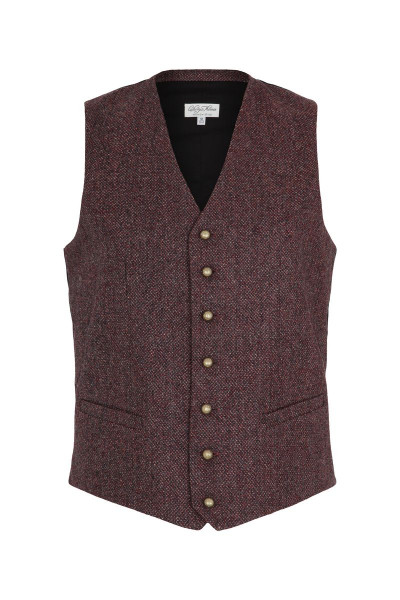 Trachten Vest 4, red/beige/grey