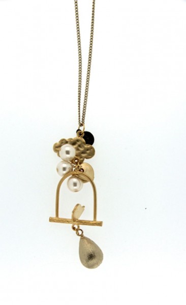 Trachtenkette Petit Bascule, gold/weiß