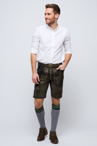 Lederhose Short Ammersee, antique/smoke