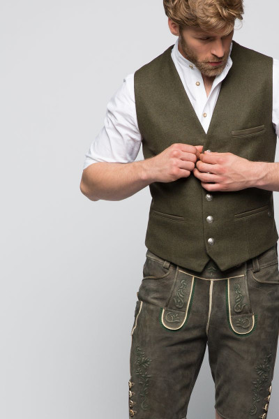 Trachten Vest Logan, mud green